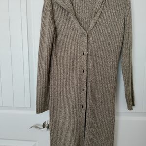 Women's long knitted sweater